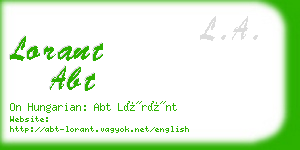 lorant abt business card